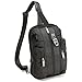 Price comparison product image Crossbody Sling Bag, Evecase Outdoor Sports Casual Nylon Unbalance Backpack Shoulder Bag Chest Bag for 10.1” Tablets Smartphone and Accessories - Black