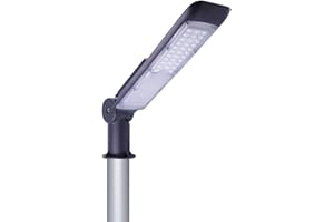 Jandei - Lampadaire Extérieur LED haute Puissance, 50W en Blanc Froid 6000K, 5000 Lumens, Driver avec Protection 4kV, Facteur de Puissance 0,95