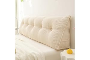 OLHAUYUAN Großes Kopfteil Keilkissen Bettruhe Lesekissen Nackenrolle Dreieckskissen für Sitzen im Bett-Rückenlehne Positionierung Unterstützung Langes Kissen für Daybed