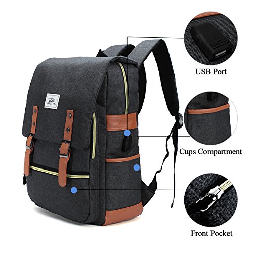 Business Rucksack  Tezoo USB Laptop Rucksack Herren 15 6 Zoll Wasserdicht Anti-Diebstahl Notebook Tasche Damen Reisetasche Schulrucksack f  r Arbeit O