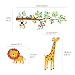 Decowall DM-1401P1402 8 Little Monkeys Tree and Height Chart Kids Wall Stickers Wall Decals Peel and Stick Removable Wall Stickers for Kids Nursery Bedroom Living Room