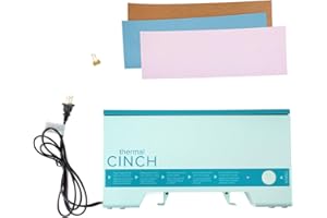 We R Memory Keepers Thermal Cinch Binding Machine Mint 12 Inch, Includes Thermal Book Binding Machine, Book Spines, and Clips, Create DIY Journals, Notebooks, Scrapbooks, Photo Books, and Documents