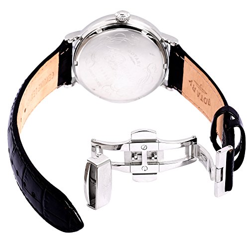 Rotary Men's Quartz Watch with Blue Dial Analogue Display and Black Leather Strap GS90085/05