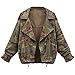 Produktbild Große Größe Tarnjacke Damen, DoraMe Frauen Locker Batwing ärmel Strickjacke Lässig Tops Winter Jacke Mantel Rehender Kragen Outwear (3XL, Tarnung)