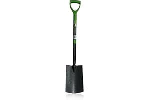 GBS BROTHERS GBS Carbon Steel Garden Hand Spade with D-Handle Ergonomic Grip, Garden Border Digging Spade, Garden tool for digging Fencing Spade, Ideal For Weeding Snow Cleaning & Gardening (18cm x 102cm)