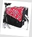 Produktbild NOVELY TJ-S-25 Fahrradtasche Fietstas JENNY STYLE Flower Red 2 Satteltasche Gepäckträgertasche 2 x 14 Liter Schwarz