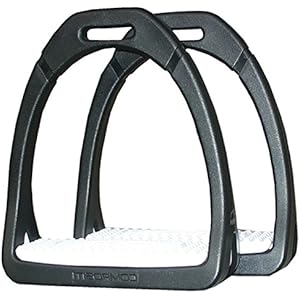 AMKA Steigbügel Kunststoff Compositi Kunststoff-Steigbügel, 12 cm, mit farbiger Einlage, Compositi Profile Steigbügel, Farbe: weiß