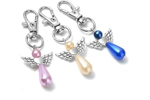 Oumezon 30 Set Hochzeit Taufe Anhänger Weihnachten Kommunion Konfirmation Geschenk für Gäste Anhänger Perlenengel Schutzengel Geburtstag Weihnacht Taufe Kommunion Geschenk Gastgeschenk …