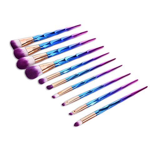Oshide Makeup Pinsel Set 10-teiliges Weiches Pinselset Puder Foundation Lippen-Bürste Kosmetik Werkzeug - 4
