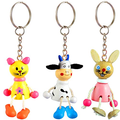 German Trendseller® – 12 x Schlüsselanhänger Tierkinder ┃ Mitgebsel ┃ Diese Süßen Schlüssel Tiere wollen Dich auf deiner Reise begleiten ✔ - 5