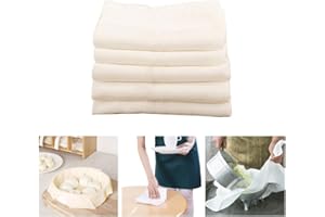 OTTYMO 5 Pcs Tela de Muselina de Algodón 50x50cm Tela para Filtrar Queso y Orujo Tela de Filtro Cheese Cloth Estameña Cocina Telas Filtrantes Reutilizable Tela Fina para Filtrar Queso Vino Leche Orujo