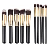 Pinceaux de maquillage, 10 pièces de brosses de maquillage cosmétiques, Brosse à