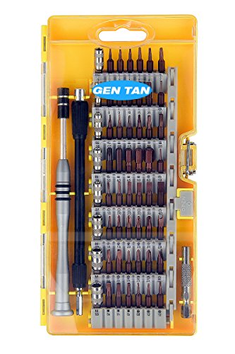 60 in1 Schraubendreher-Bits Set, gentan Präzisions-Schraubendreher-Set mit 56 Bit magnetischer Schraubenzieher Kit, Computer Repair Tool Kit, für iPhone, Tablet Macbook, Xbox, Handy, PC, Game Konsole