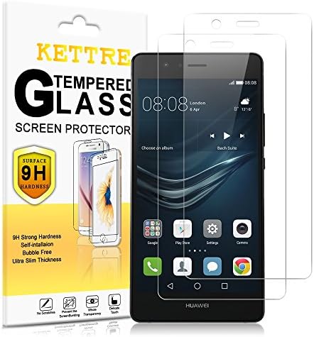 Huawei P9 Lite Screen Protector,[Pack 2] KETTRE Premium Tempered Glass Screen Protector for HUAWEI P9 Lite [Lifetime Warranty] - ANTI-SCRATCH - Ultra Resistant 9H Hardness - Easy Bubble-Free Installation