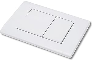 Mendorio Piastra di Comando, con Barra di Fissaggio e Telaio di Montaggio, compatibile con Geberit, Sigma, UP300 e UP320, dimensioni della piastra di scarico 245×164 mm.（Bianco）