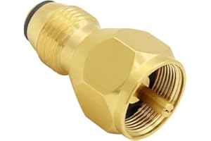 Hooshing Propane Refill Adapter Universal for Disposable Small Propane Bottle Solid Brass Propane Tank Atapter Lp Gas 1 LB Cylinder Coupler Quick Connect Attachment
