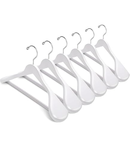 12 Grucce Extra Large 45 Cm Per Giacche E Cappotti Con Asta In Spugna Antiscivolo E Gancetti – Made In Italy, Spalla Larga 5,5 Cm