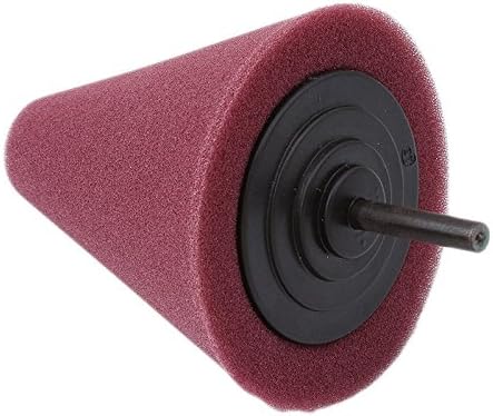 Detailers United - Metal Cored Foam Cone Shaped Polishing Pad For Alloy Wheels &amp; Exhaust Tips - Powerful Car Cleaning Tool For Use With A Power Drill
