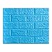 Produktbild VORCOOL Peel and Stick 3D Ziegel Wandaufkleber PE Schaum DIY Tapete Selbstklebende Wandtafeln 60x30cm (Sky Blue)