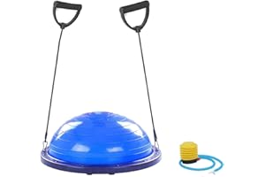 FFITNESS Balance Ball Trainer con elastici | Palla (Ø 60 cm) per Fitness Yoga Pilates Allenamento Riabilitazione | in ABS e PVC antiscoppio