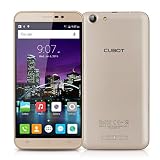 Cubot Note S - Smartphone 3G Libre Android 5.1 (Quad Core, Pantalla 5.5', IPS 1280*720 HD, 2GB RAM, 16GB ROM, Cámara 5.0MP, Dual SIM, OTG, GPS, HotKnot) Dorado