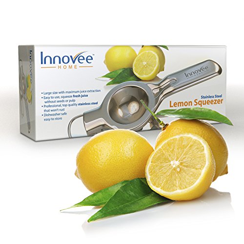 Innovee Zitronenpresse – Premium Qualität Professioneller Zitruspresse im Edelstahl mit Frei Zitronen Rezepte Ebook - 6