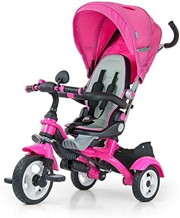 Lasse Spela Premium Children's Three-Wheel Tomy with Sun Shade and Three Point Belt, 88X100X53 cm, Available in a Range of Colours