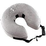 [Gesponsert]PET SPPTIES aufblasbar Halsband für Haustier Hund Katze bequem weich Recovery Schwimmen Schutz-mit Magic Reißverschluss für Haustier Hund Nackenschutz Kissen PS005 (S/Grey)
