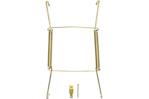 WINSOME Invisible Plate Hangers for Wall | Decorative Dish Display Holders Hanging Wires Spring Hook Holder with Tip Protectors Fit to Hang on Wall (20 - 25 cm, Brass)