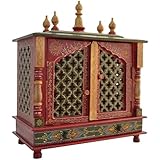 Jodhpur Handicrafts Wooden Temple/ Home Temple/ Pooja Mandir/ Pooja Mandap/ Temple For Home With White Light