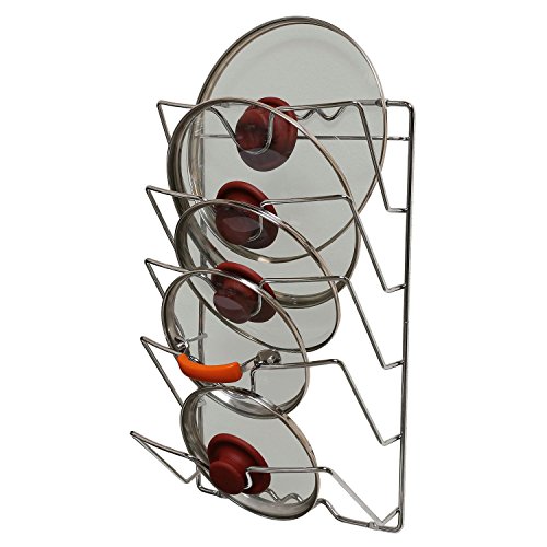 Rangement Taylor & Brown - Montage Mur ou Porte - pour Cuisine - pour casseroles, marmites, couvercles, poêles - Rack - Capacité de 5 couvercles