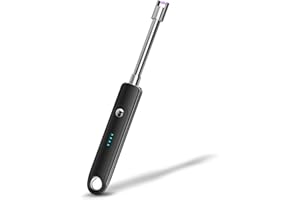 Eletorot Accendino Elettrico, Accendigas Elettrico Cucina USB Ricaricabile Accendino Antivento ad Collo Lungo per Candele Leggere, Stufe a Gas