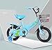 Produktbild WZB-Fitnessgeräte Durable Painting Bike Kinder Jungen Gilrs Cute Cartoon mit Stabilisatoren 12 Zoll Alter 3-5Y rutschfeste (Farbe: Blau)