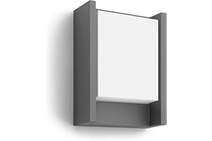 Philips myGarden Arbour LED Outdoor Wall Light, 1 x 6 W Integrated LED Light, Anthracite Grey