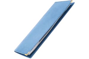 LIVAN - L702 - Porte chéquier Longue - Porte Cartes - Cuir - Format Classique - Homme Femme - 23,5 x 10 cm (Z Bleu Ciel)