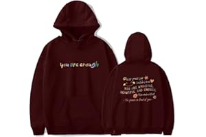 YINGKE Damen Dear Person Behind Me You Are Enough Bunter Druck Personalisierte Streetwear Hoodie Unisex Übergröße Pullover Kapuzenpullover