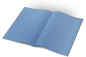 The Dyslexia Shop A4 Lined Paper Exercise Book, 48-Pages 10mm Note Books A4 Lined Visual Stress Aid, Dyslexia Friendly Tinted Paper Ideal for Classroom, Office, Home - 9 Colours