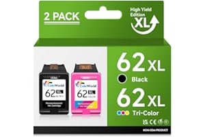 ColoWorld 62 kartridże do drukarek, regenerowane do HP 62XL, czarne, kolorowe, kompatybilne z drukarkami Hp Envy 5540 5640 5660 7640 5541 5740 5544 5545 5546 OfficeJet 250 200 5740 5742