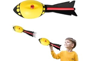 Huucozn Javelot Vortex, Ballon Javelot sifflant à Lancer Rocket Whistler Balle Classique en Mousse Longue Distance Fusée à Lancer Ballon Vortex en Mousse Souple Amusant pour l'intérieur l'extérieur