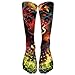 Produktbild DAICHAI Highly Elastic,Durable, Flexible,Comfortable,Excellent Gift Choice Mexican Sugar Skulls Day of The Dead Red Roses Magic Hat Outdoor Socken Classic Fancy Design Multi Colorful Crew Knee High C