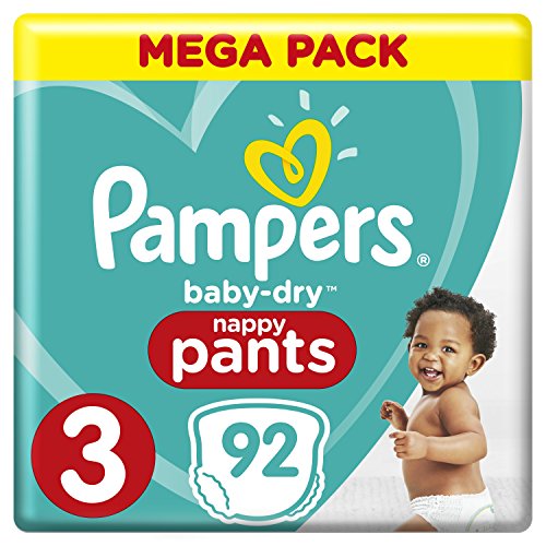 Pampers - Baby Dry Pants - Couches-culottes Taille 3 (6-11 kg) - Mega Pack (x92 culottes)