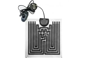 GERUI heating pad for glass containers, adjustable heating pad for reptiles with temperature control for reptiles, snakes, lizards, geckos, spiders, caterpillars, aquarium (5W)