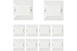 WOKYO 4x4 Inch Road Reflectors, 10 Pack Commercial Driveway White Reflective Pavement Studs