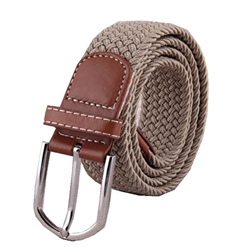 Mijiu Mens Elastic Fabric Braided Belt Webbing Stretch Woven Belts