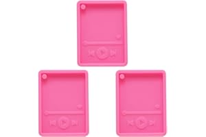 SIMUER SIMUR Stampi in silicone per fondente fai da te, 3 pezzi, portachiavi in silicone MP3, stampi per cioccolatini, caramelle, argilla, in resina epossidica, per fai da te e fai da te 商品名称