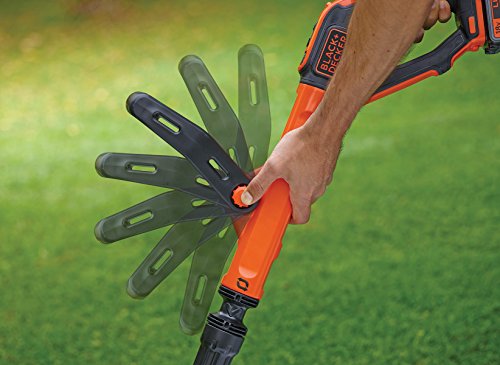 Black+Decker 18V 2.0Ah Rasentrimmer AFS Reflex Fadenverlängerung, inkl. Akku und Ladegerät, 28cm Schnittbreite, verstellbarer Zweithandgriff, Einzelfaden 9m/1.6mm, STC1820PC, schwarz orange - 7