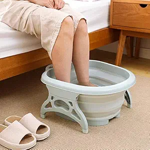 AVIAXO Foldable Foot Tub Massage Bucket With Massage Roller, Spa Basin, Soaking Feet Suitable For Home Spa Pedicure Relieve Stress (Multi Color