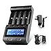 Price comparison product image LCD Display Speedy Universal Battery Charger with Car Adapter, Zanflare C4 Smart Charger for Rechargeable Batteries Ni-MH Ni-Cd A AA AAA AAAA SC, Li-ion 18650 26650 26500 22650 18490 17670 17500 17355 RCR123