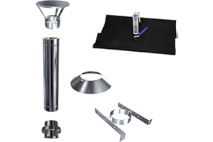 PRODMAX Dachdurchführung Schornstein im Set (DN 120/180mm Universal EPDM Dachdurchführung)