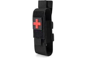 Feloyal Tourniquet Pouch Tattico Molle Laccio Emostatico Borsa TQ Supporto di Attrezzature Militari di Emergenza Portatile e Trauma Medico Forbici Titolare Tattica Portatile Custodia Nero